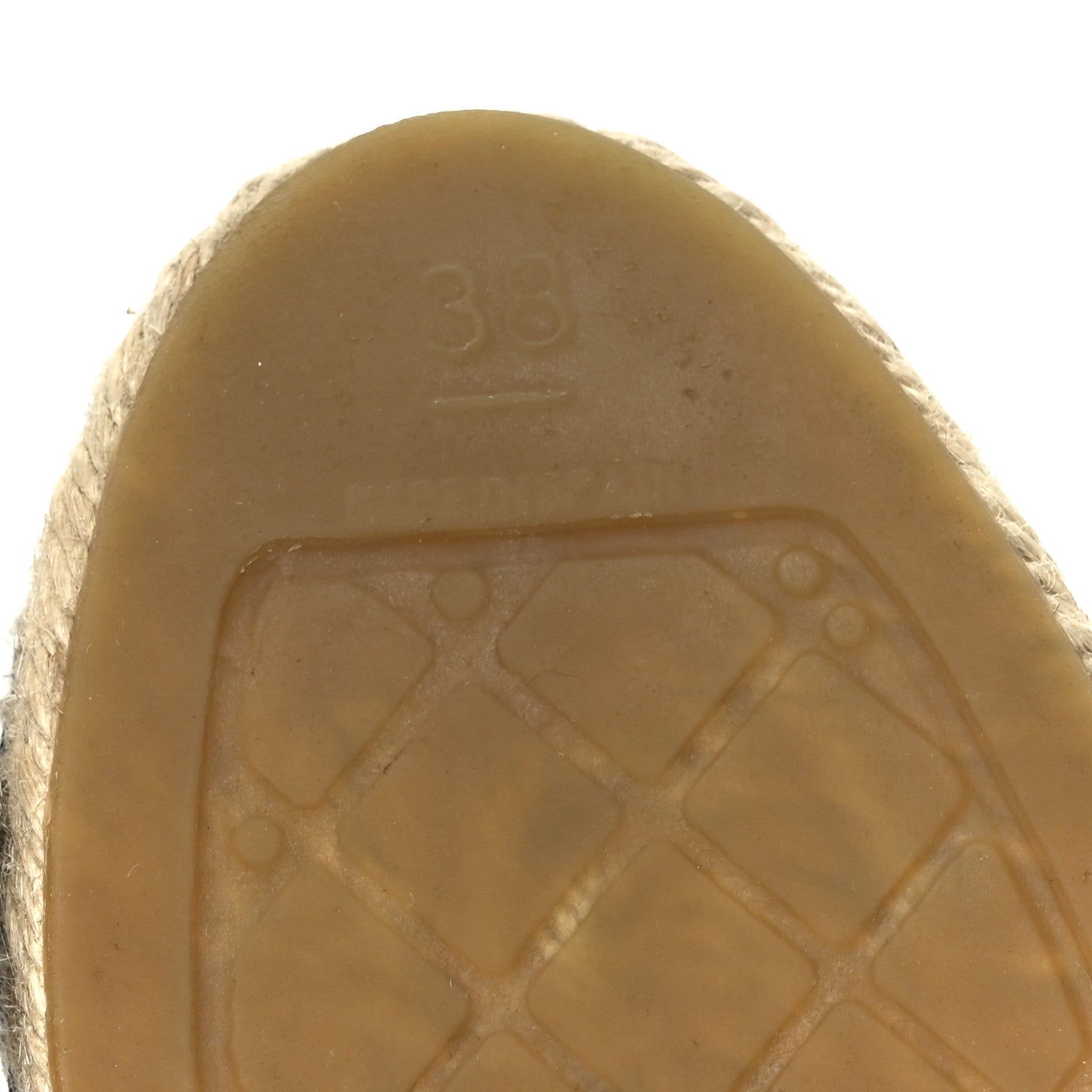 Mesh Grosgrain CC Espadrilles 38 Black White
