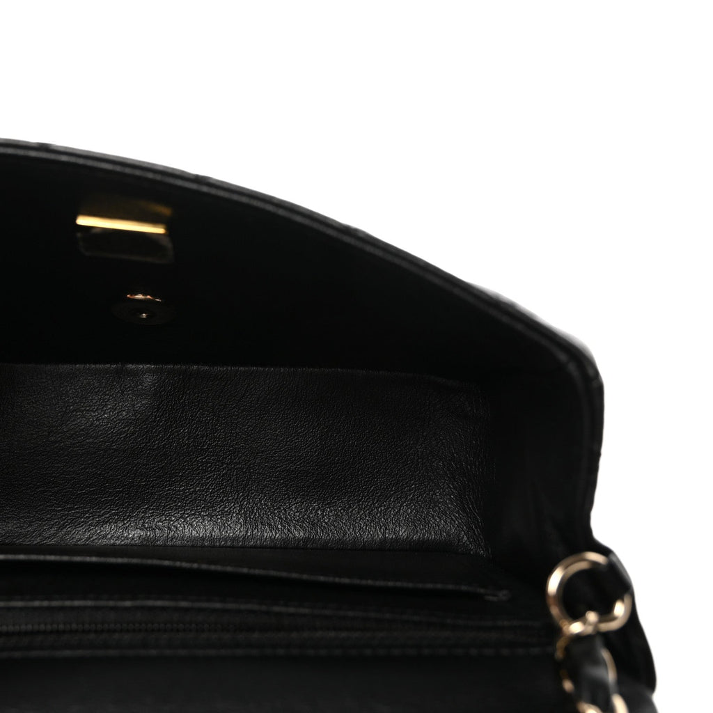 Chanel Lambskin Quilted Mini Rectangular Flap Black