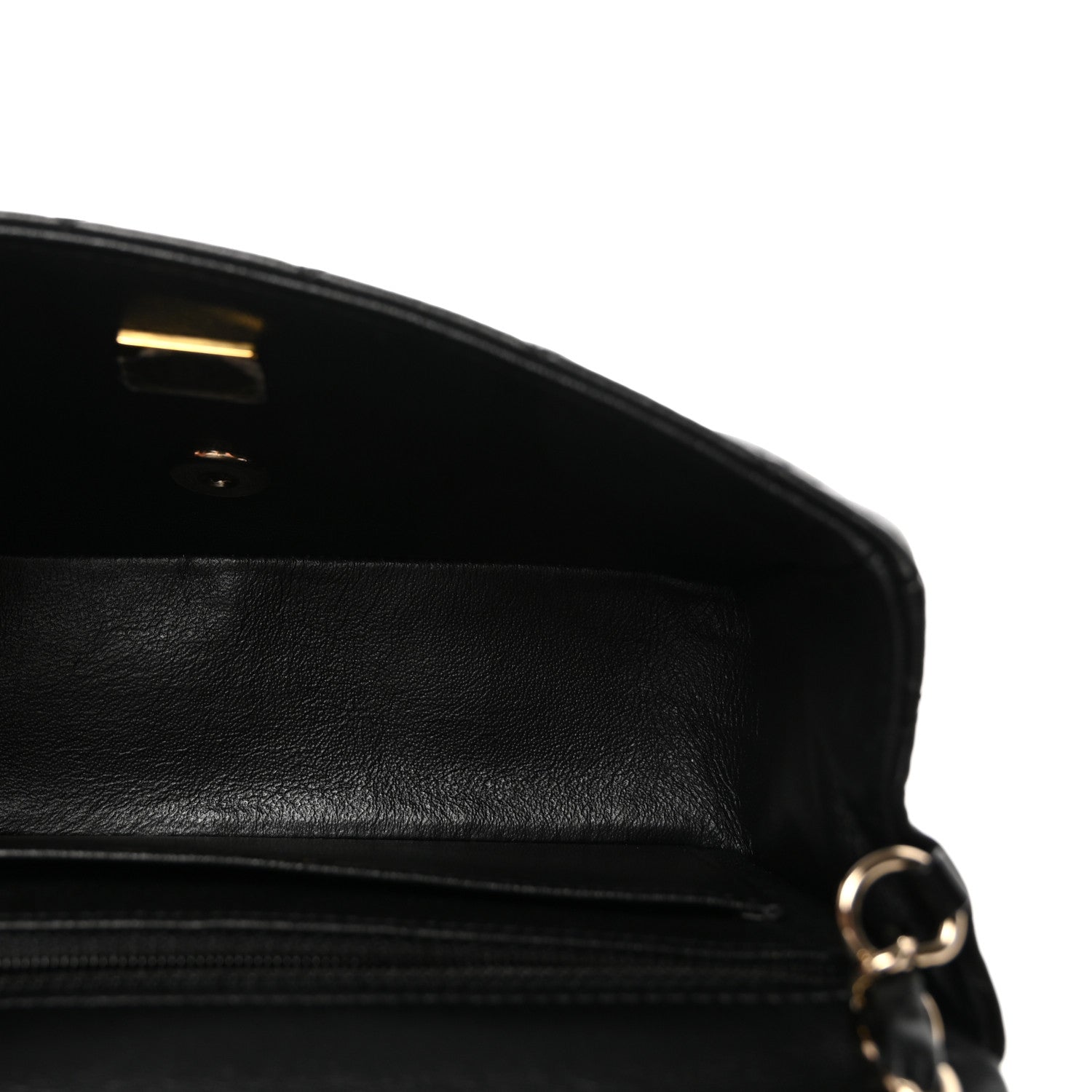 Chanel Lambskin Quilted Mini Rectangular Flap Black