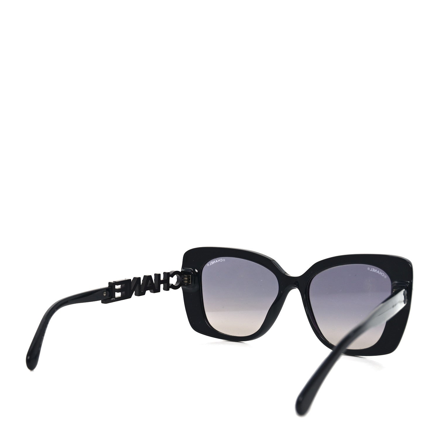 Acetate Strass Polarized Square Sunglasses 5422-B Black