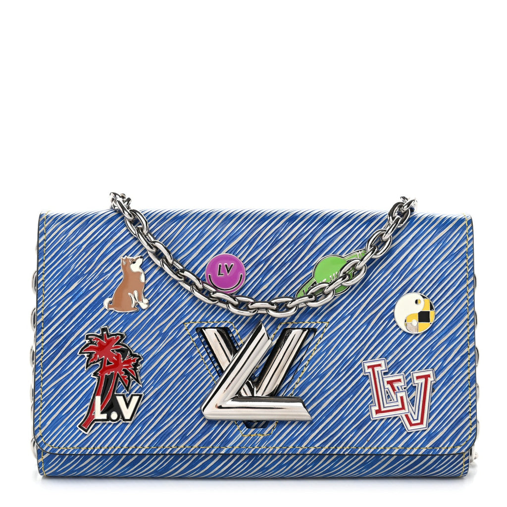 Louis Vuitton Epi Pins Twist Chain Wallet Denim Light