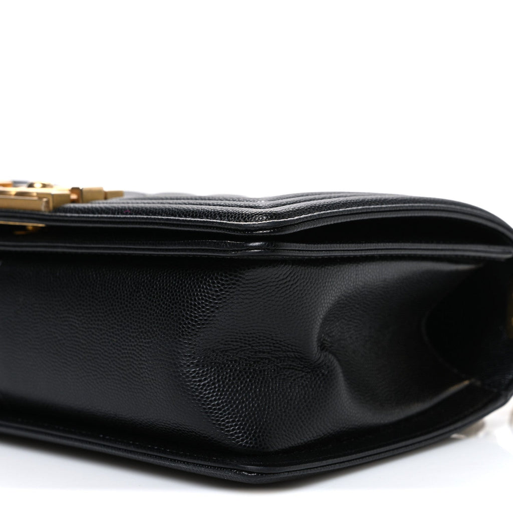Chanel Caviar Quilted Medium Boy Flap Black