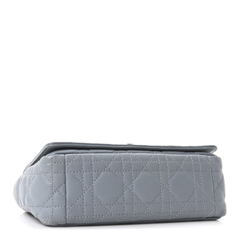 Christian Dior Calfskin Cannage Small Caro Bag Cloud Blue