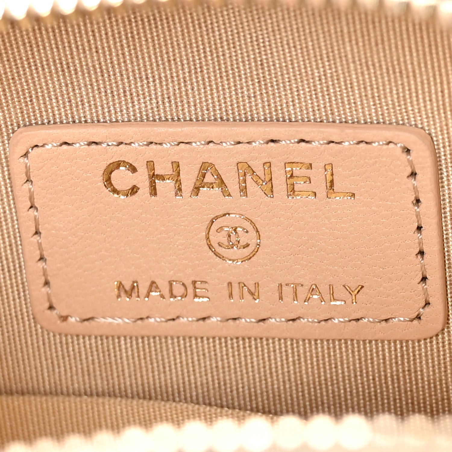 Chanel Wool Tweed Lambskin Quilted Chanel 19 Round Clutch With Chain and Coin Purse Beige Black