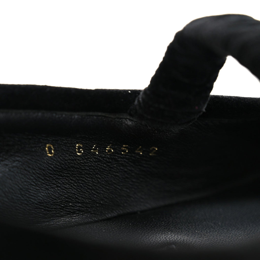 Chanel Velvet Mary Jane Flats 36 Black