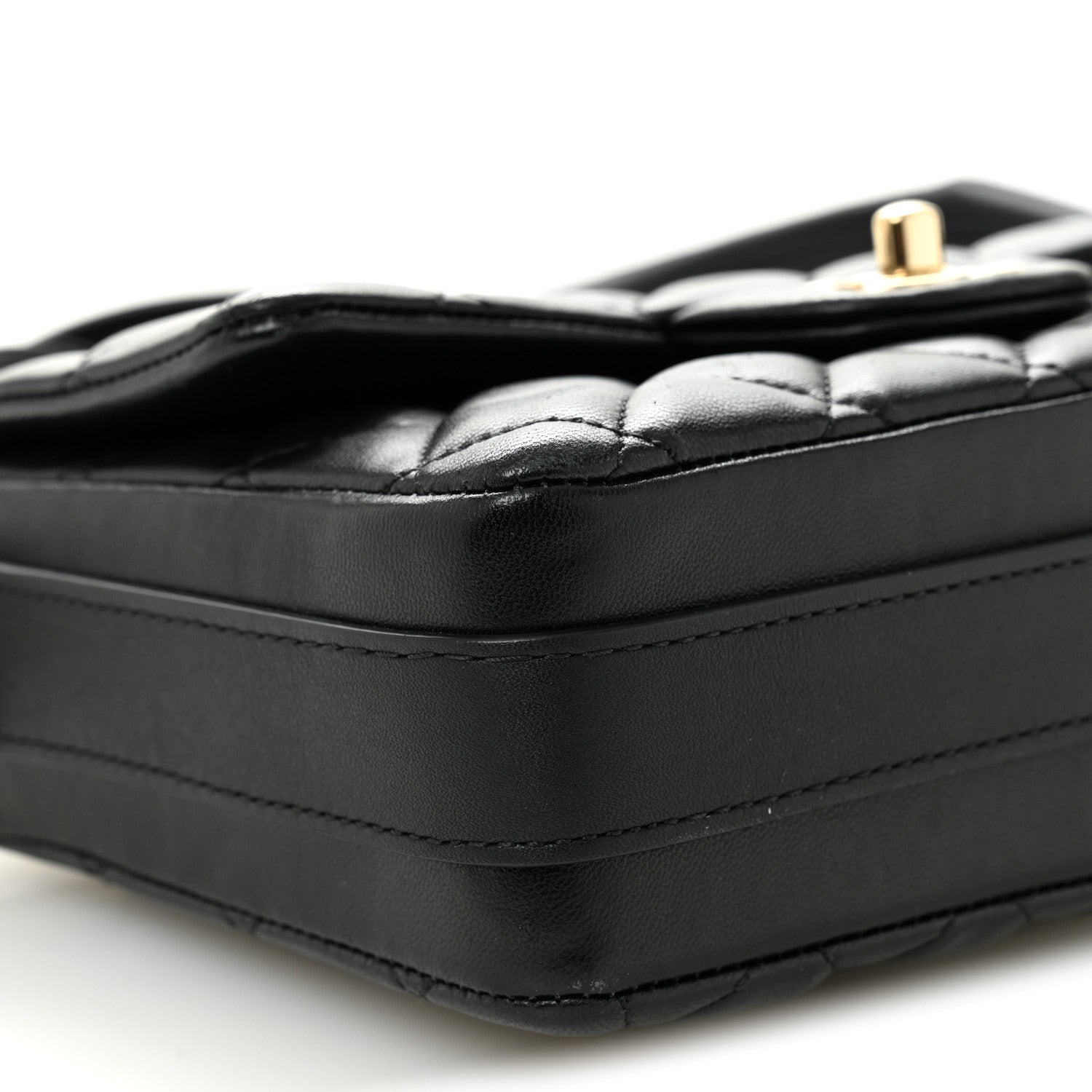 Chanel Calfskin Quilted Bolero De Chanel Flap Bag Black