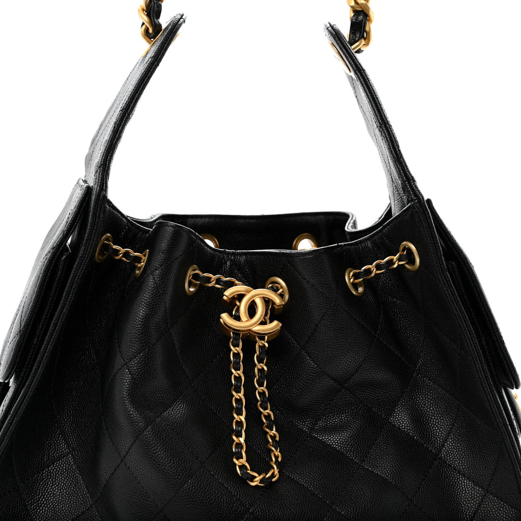 Chanel Caviar Quilted Small Chanel 25 Handbag Black