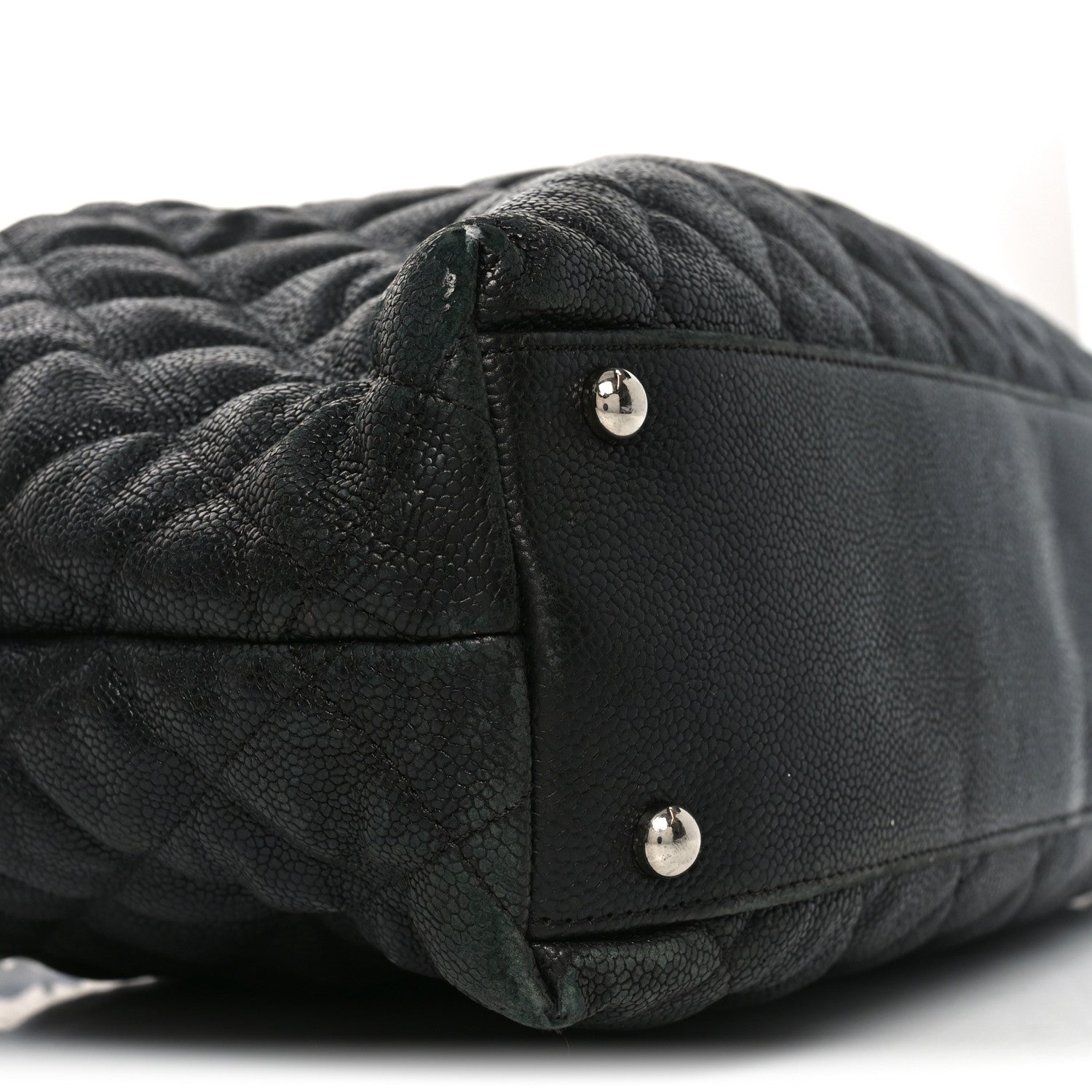 Chanel Caviar Quilted French Riviera Hobo Black