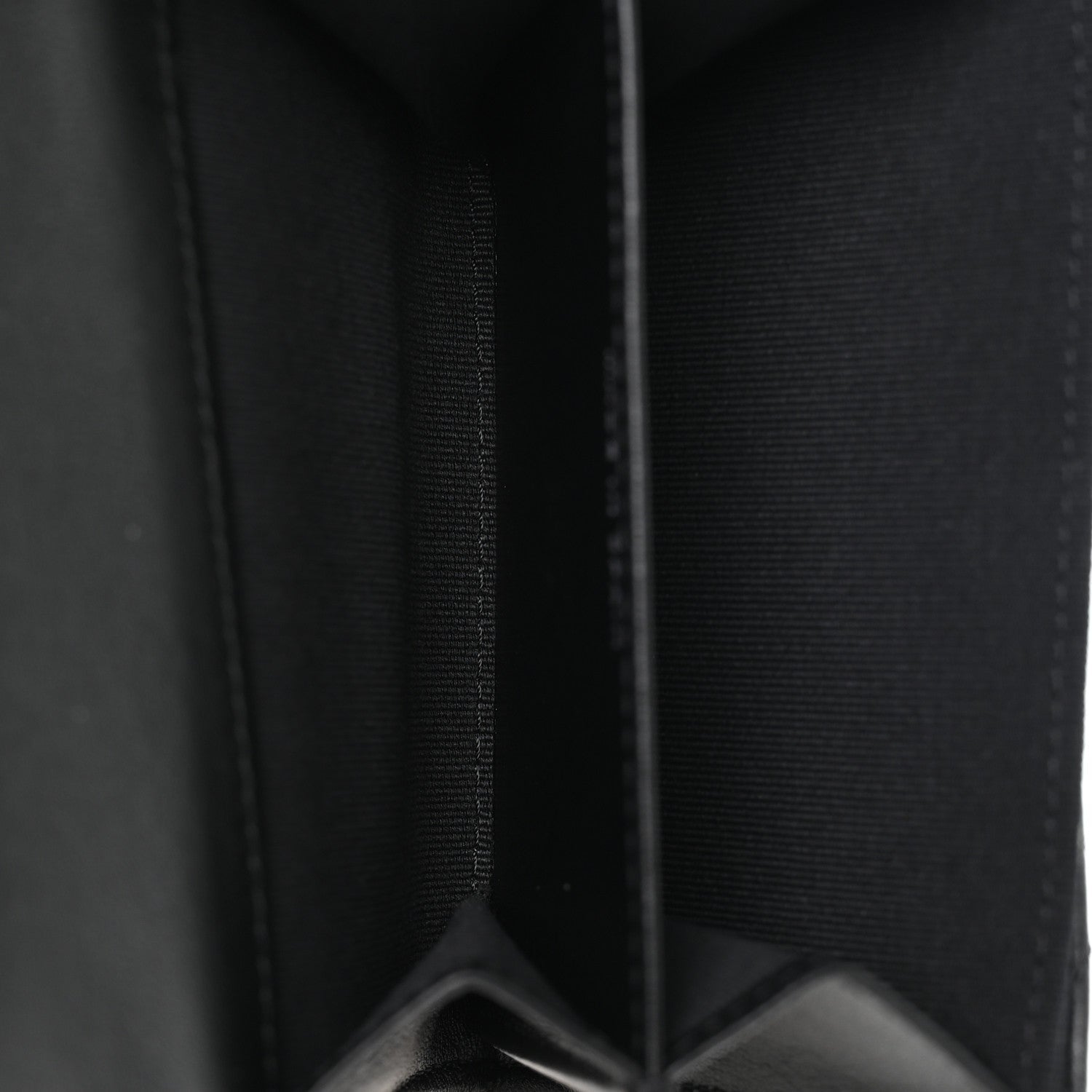 Lambskin Quilted Flap Baguette Crystal Card Holder Wallet Black