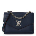 Louis Vuitton Soft Calfskin Mylockme Chain Bag BB Marine Rouge