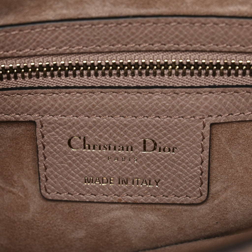 Christian Dior Grained Calfskin Saddle Bag With Strap Blush