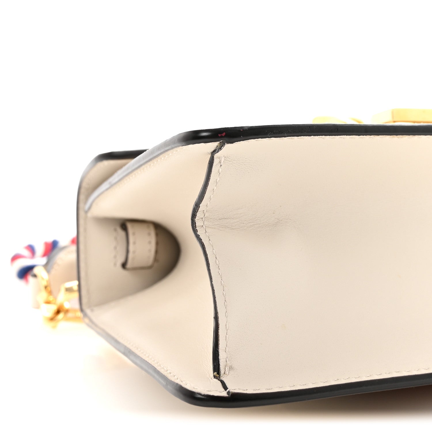 Gucci Calfskin Mini Sylvie Top Handle Bag White