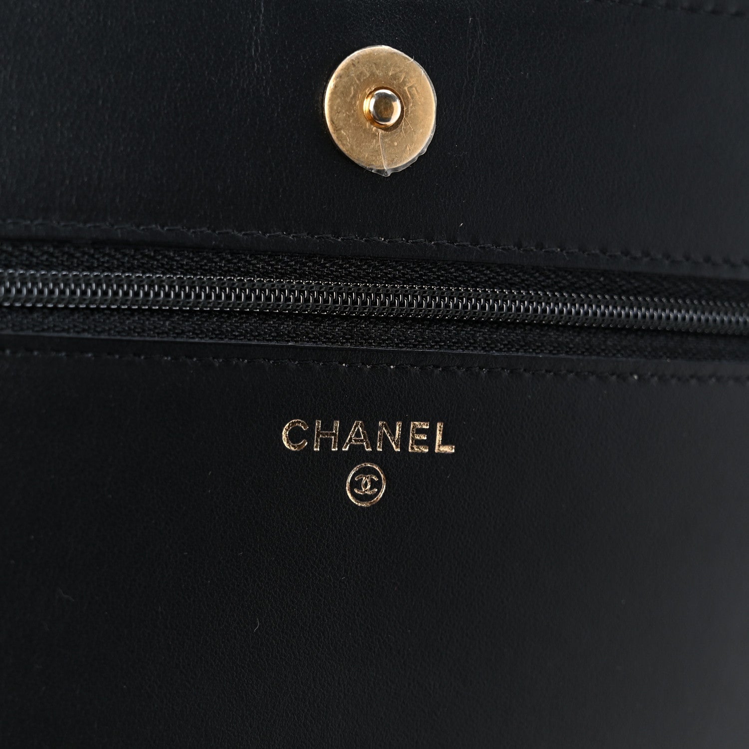Chanel Caviar Quilted Boy Wallet On Chain WOC Black