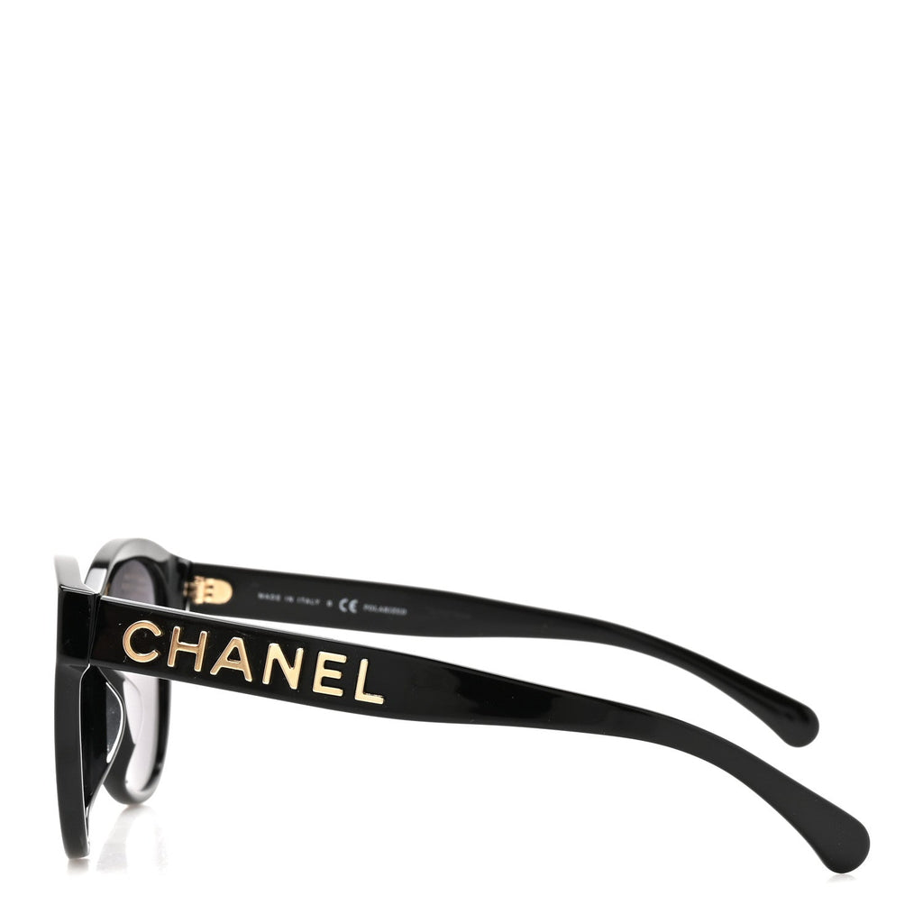 Acetate Pantos Logo Sunglasses 5458-A Black