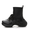 Louis Vuitton Mat Rubber Monogram LV Archlight Sneaker Boots 38 Black
