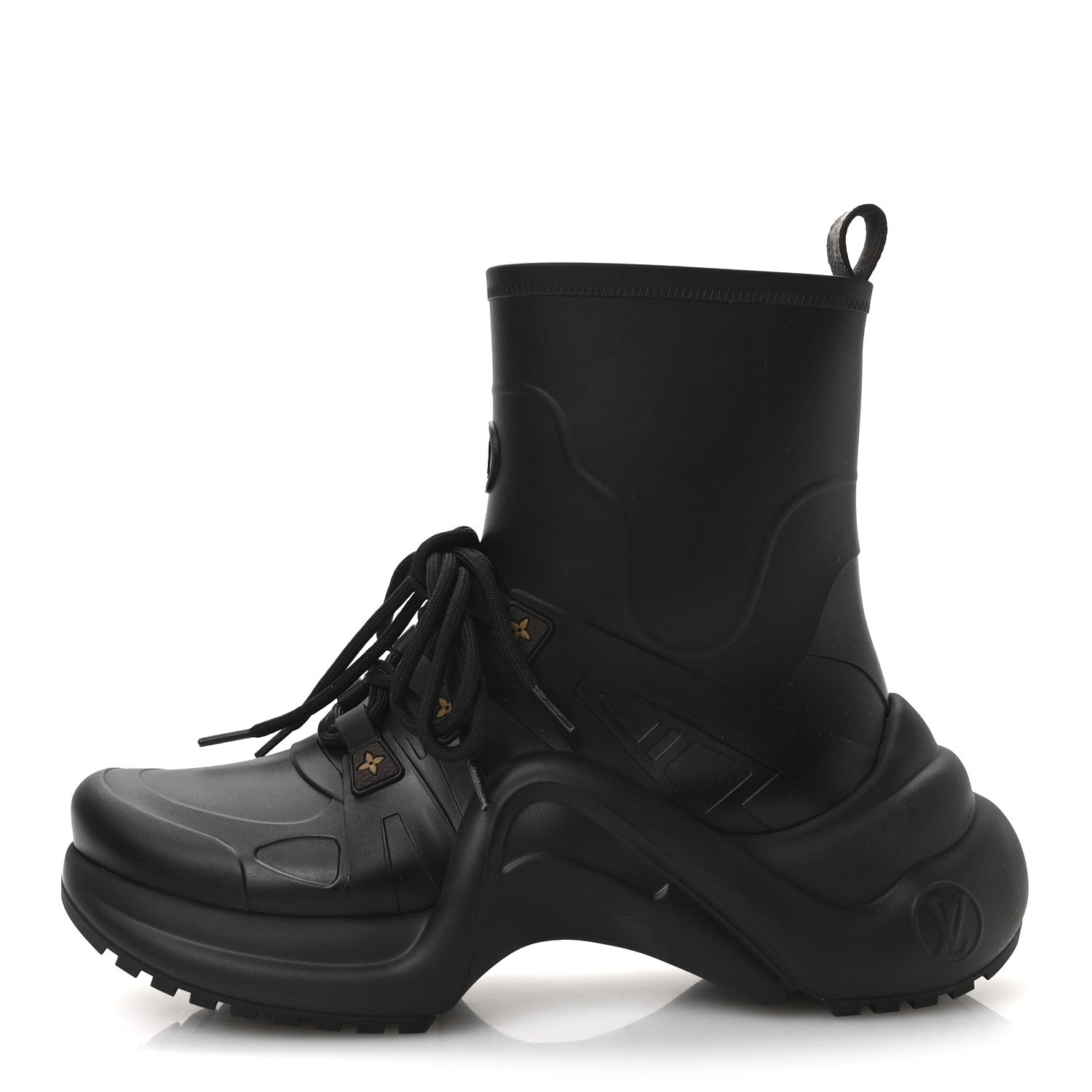 Louis Vuitton Mat Rubber Monogram LV Archlight Sneaker Boots 38 Black