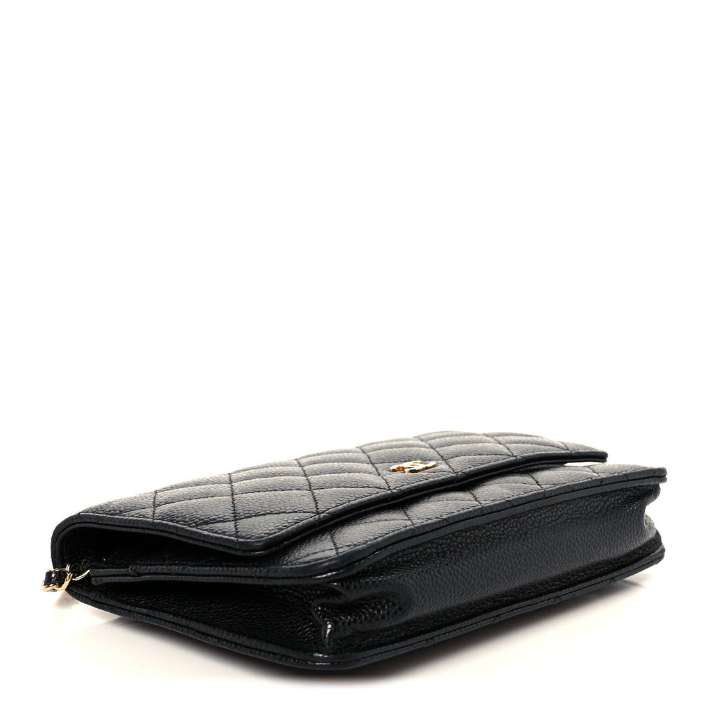 Chanel Caviar Quilted Wallet On Chain WOC Black