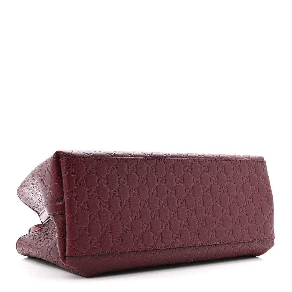 Gucci GG Calfskin Embossed Calfskin Large Tote Bag Rose Ancora