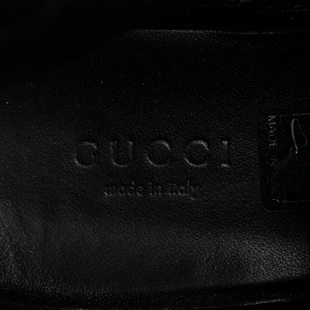 Gucci Nappa Frances GG Matelasse Platform Combat Boots 36 Black