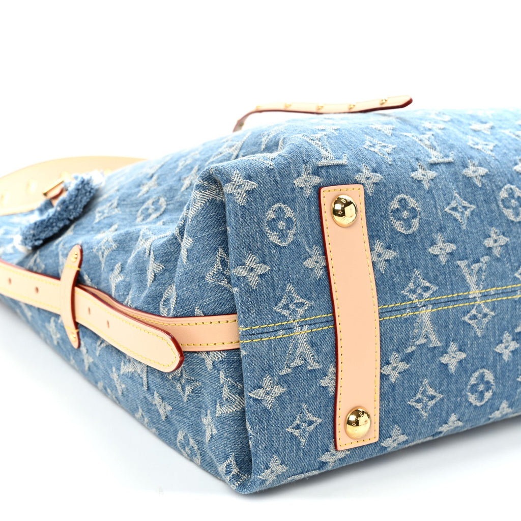 Louis Vuitton Monogram Denim CarryAll MM Blue