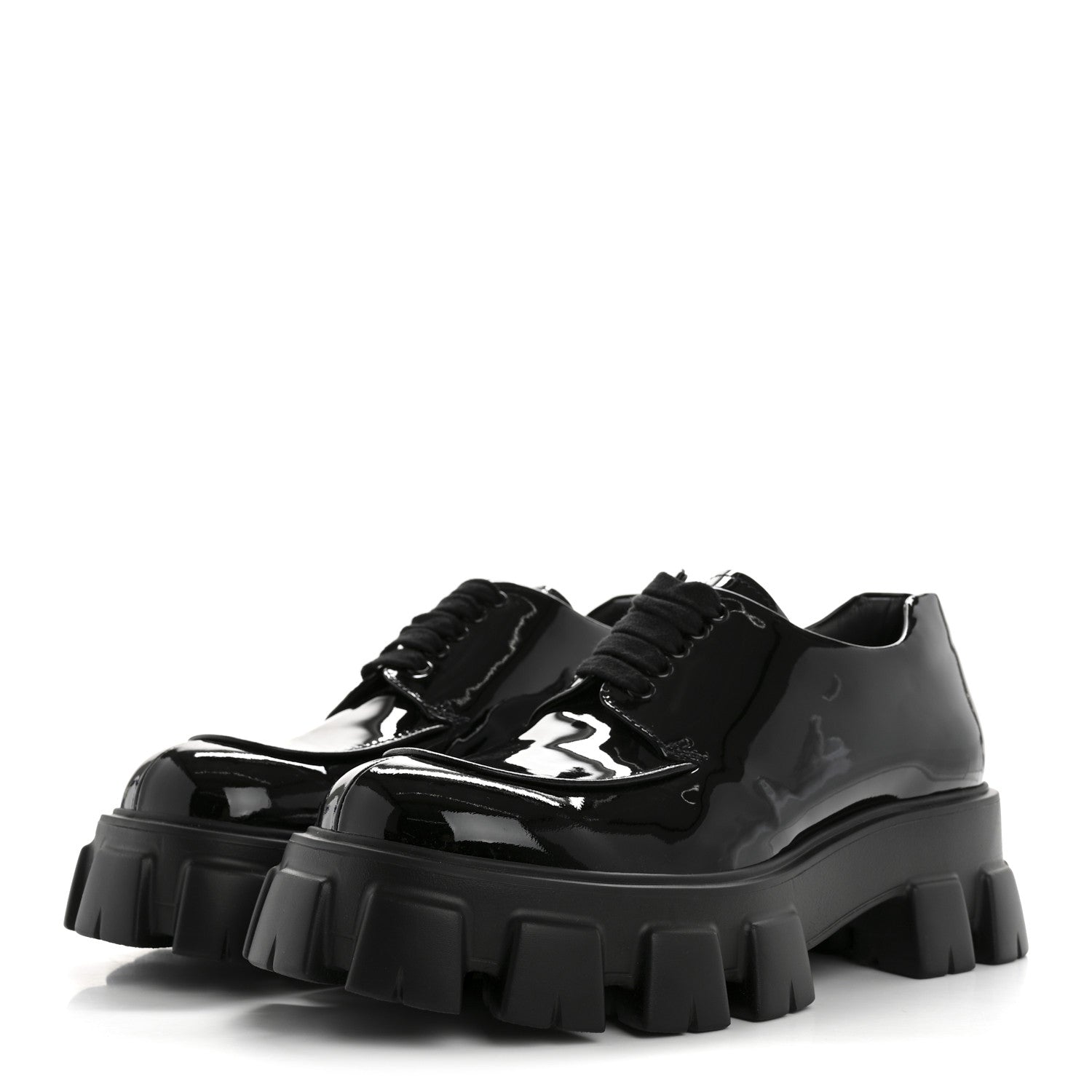 Prada Monolith 55mm Derby Loafers 8 Black