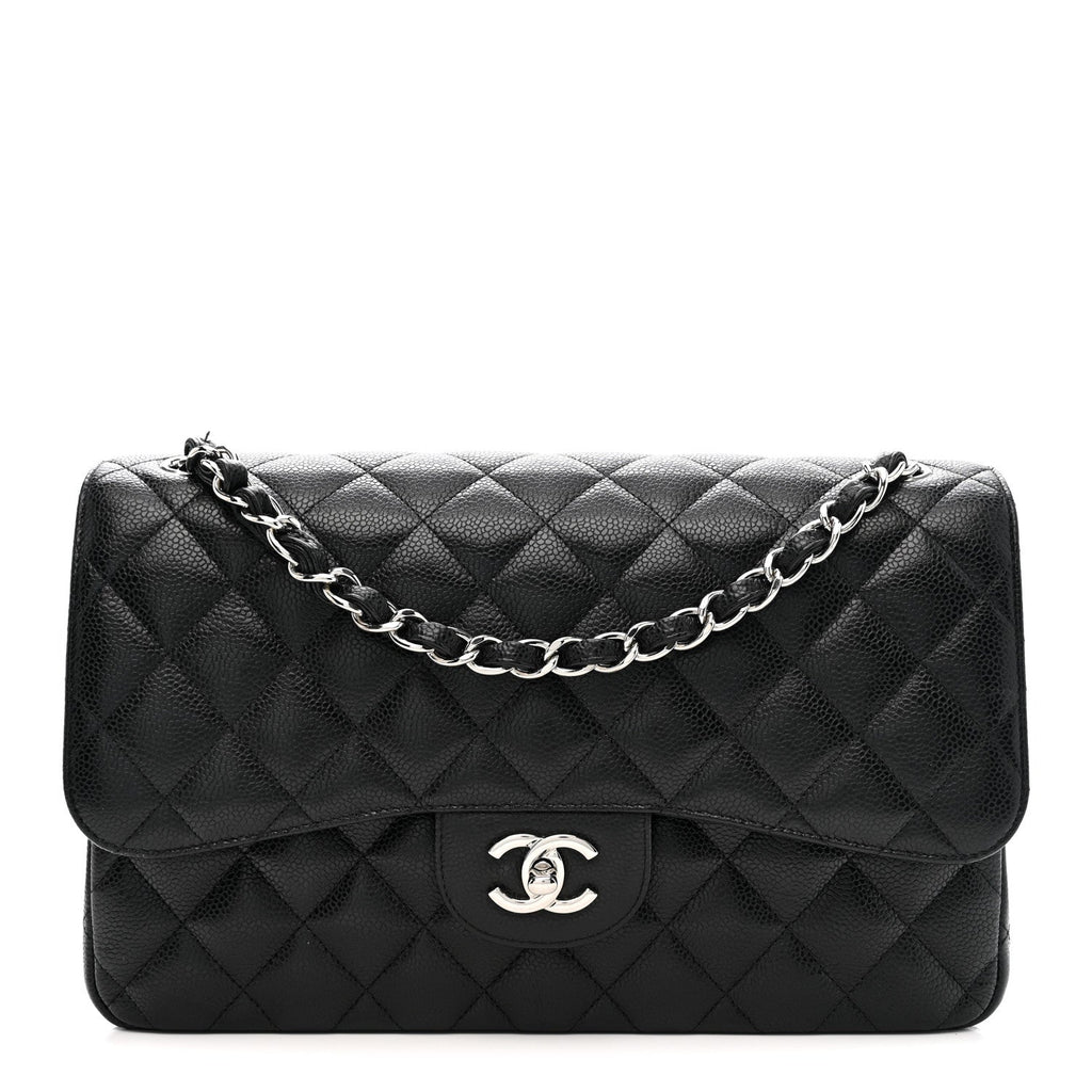 Chanel Caviar Quilted Jumbo Double Flap Black