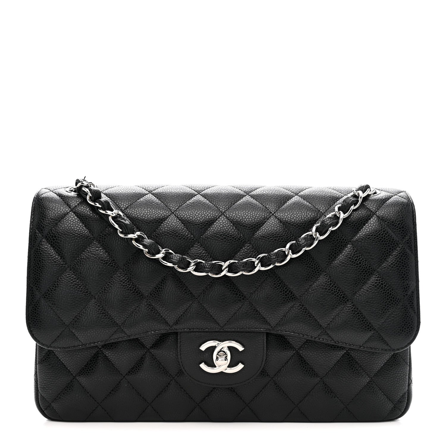Chanel Caviar Quilted Jumbo Double Flap Black