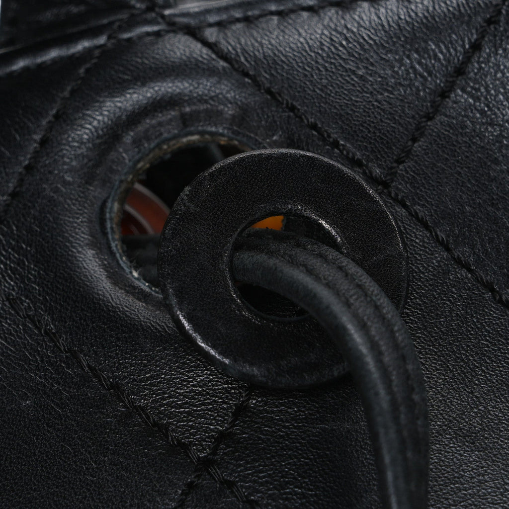 Chanel Lambskin Diamond Stitched Shoulder Bag Black