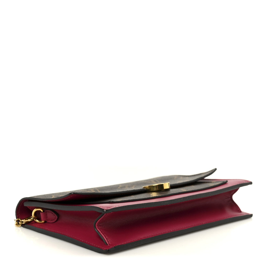 Louis Vuitton Monogram Flore Chain Wallet Fuchsia