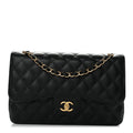 Chanel Caviar Quilted Jumbo Double Flap Black