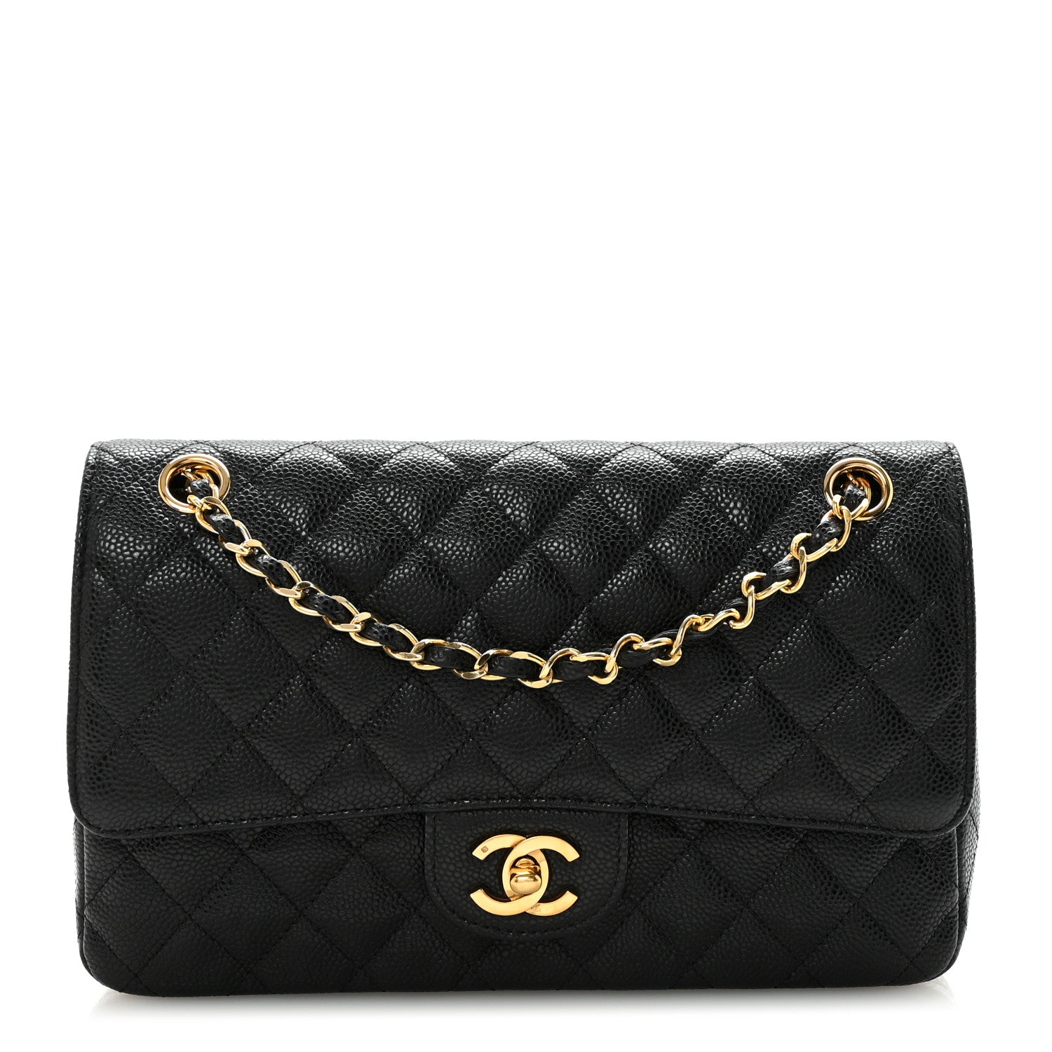 Chanel Caviar Quilted Medium Double Flap Black