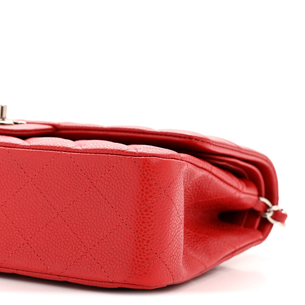 Chanel Caviar Quilted Medium Double Flap Red