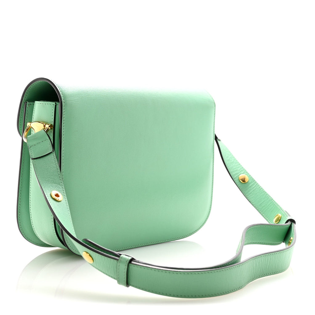 Gucci Azalea Calfskin Horsebit 1955 Shoulder Bag Light Green