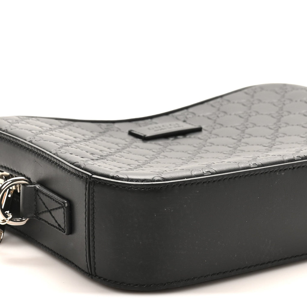 Gucci Guccissima Zip Pouch Wristlet Black