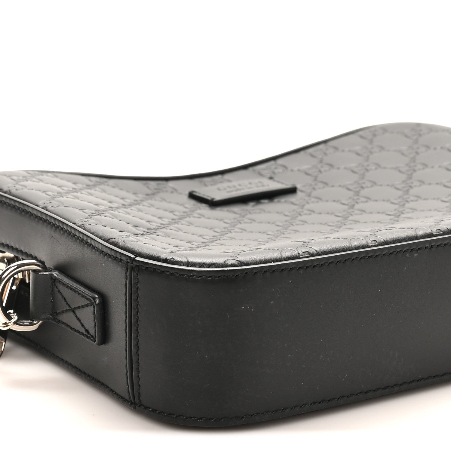Gucci Guccissima Zip Pouch Wristlet Black