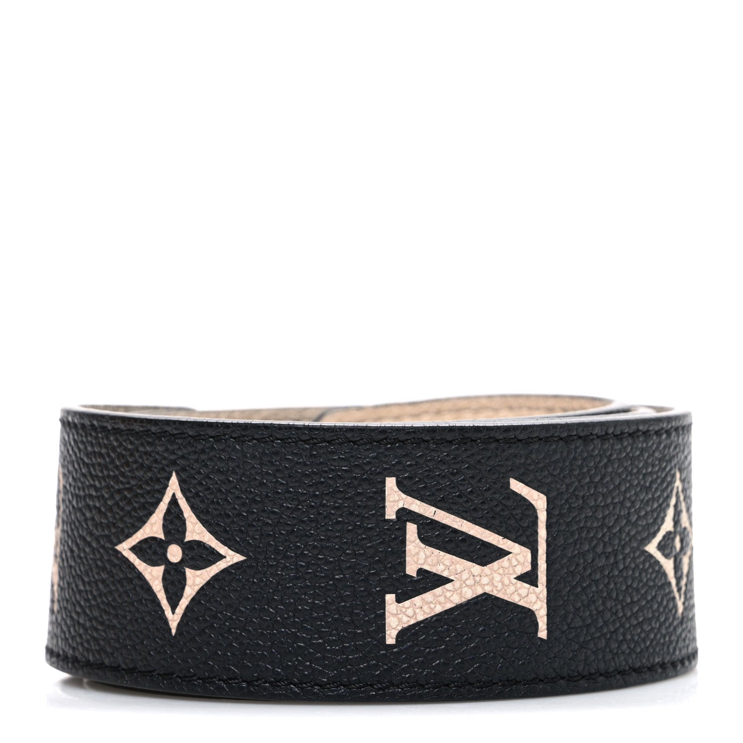 Louis Vuitton Empreinte Monogram Bandouliere Shoulder Strap Black Beige