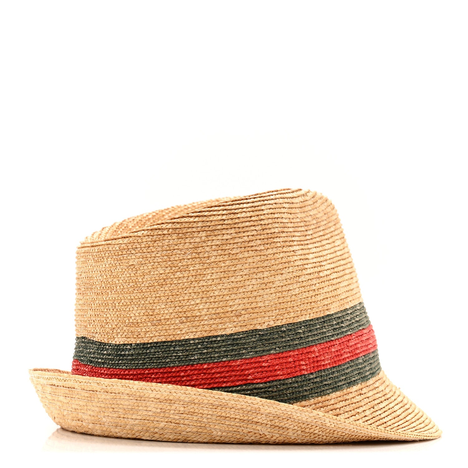 Gucci Abaca Straw Web Fedora Hat S