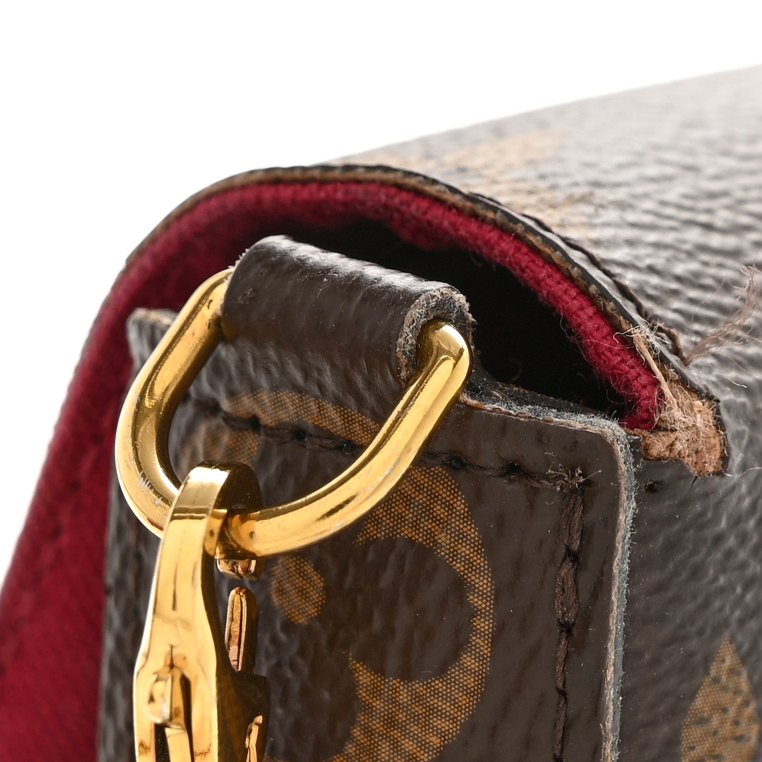 Louis Vuitton Monogram Pochette Felicie Chain Wallet Fuchsia