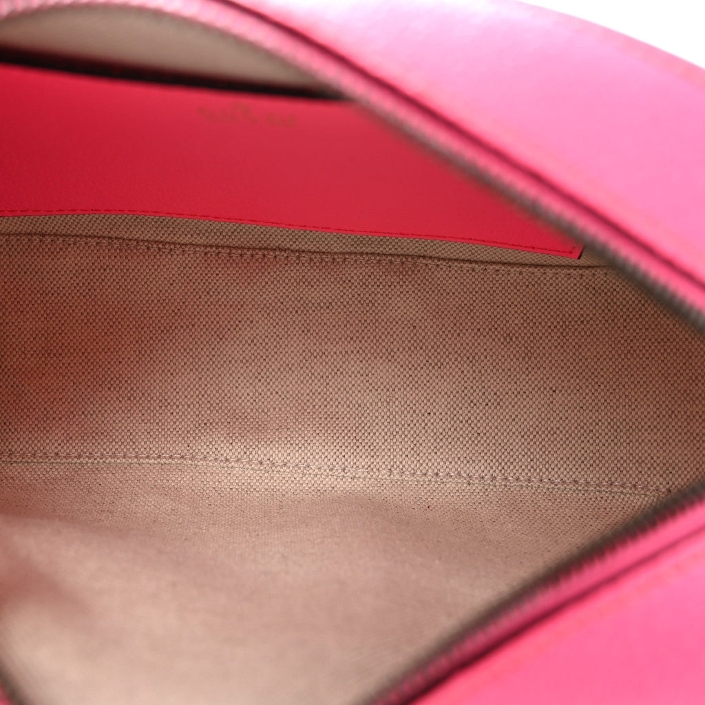 Gucci GG Supreme Monogram Textured Dollar Calfskin Web Ophidia Small Crossbody Bag Beige Ebony Fuchsia