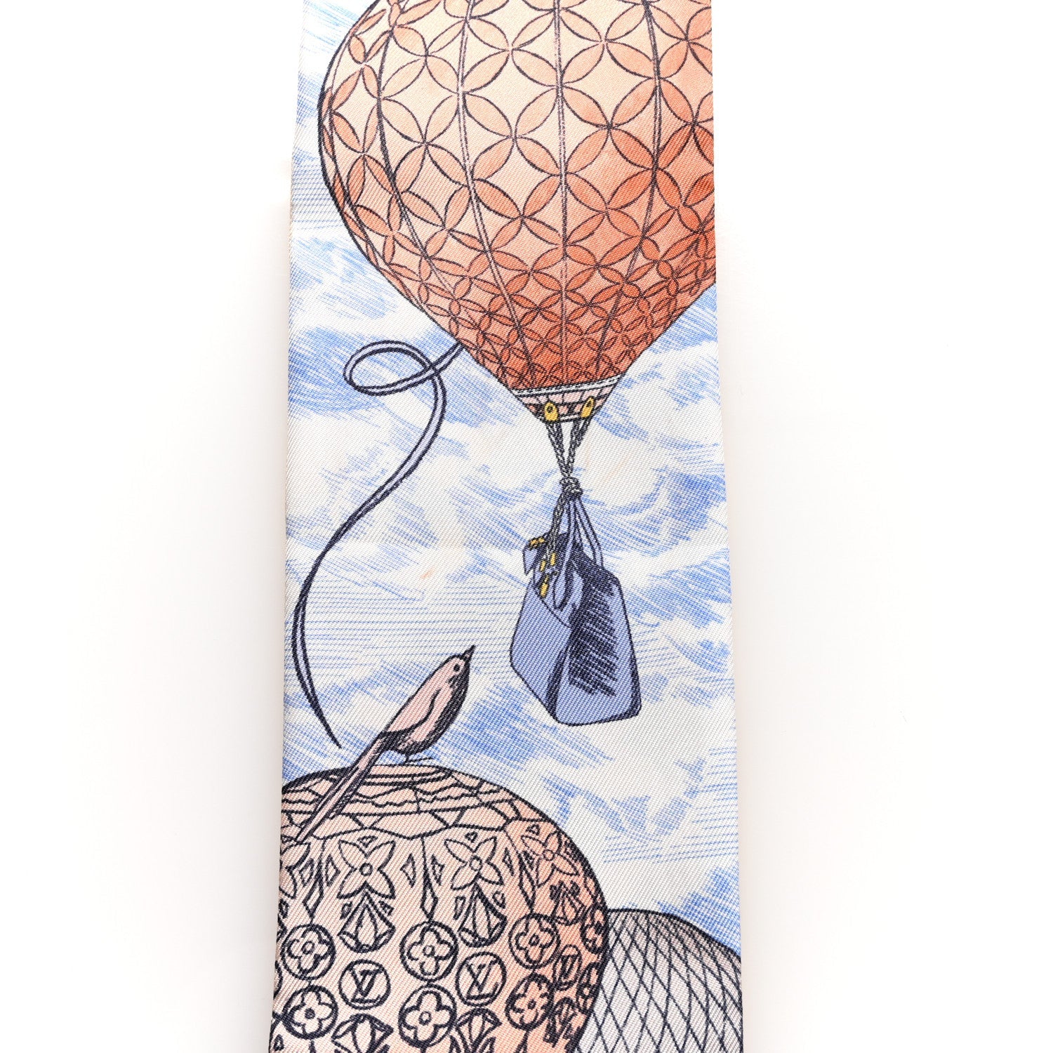 Louis Vuitton Silk Monogram Up And Away Bandeau Light Blue