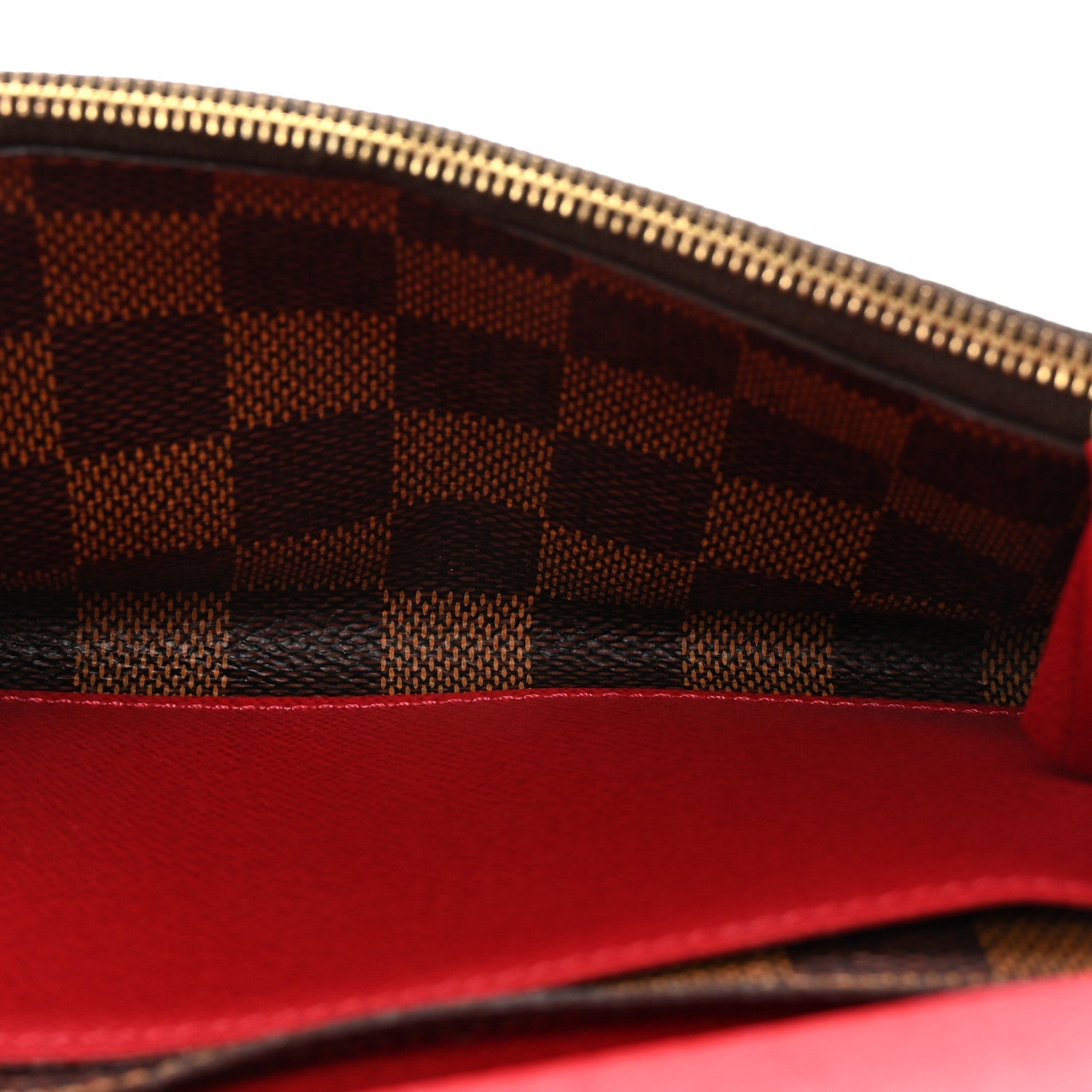 Louis Vuitton Damier Ebene Emilie Wallet Red