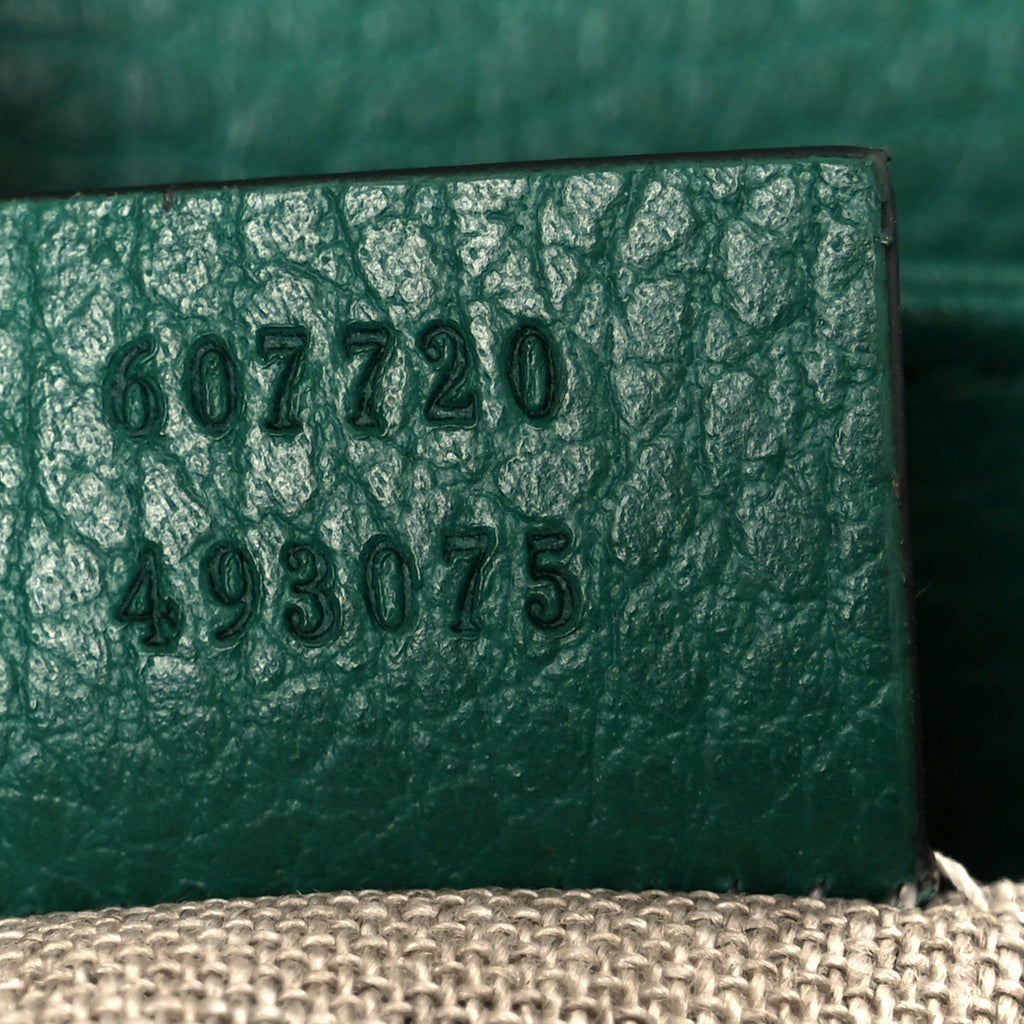Gucci Dollar Calfskin Interlocking G Crossbody Bag Emerald