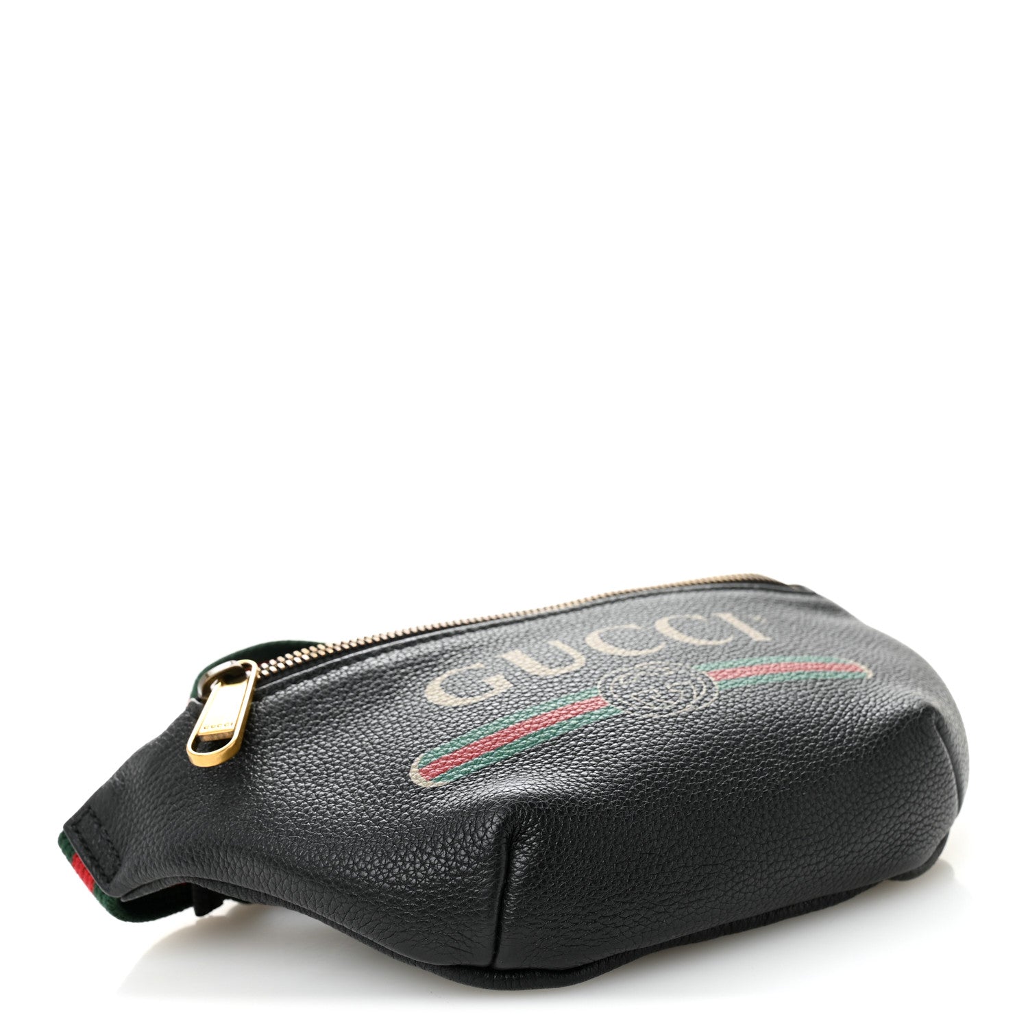 Gucci Grained Calfskin Small Logo Belt Bag Black
