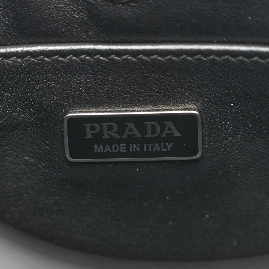 Prada Spazzolato Cleo Shoulder Bag Black