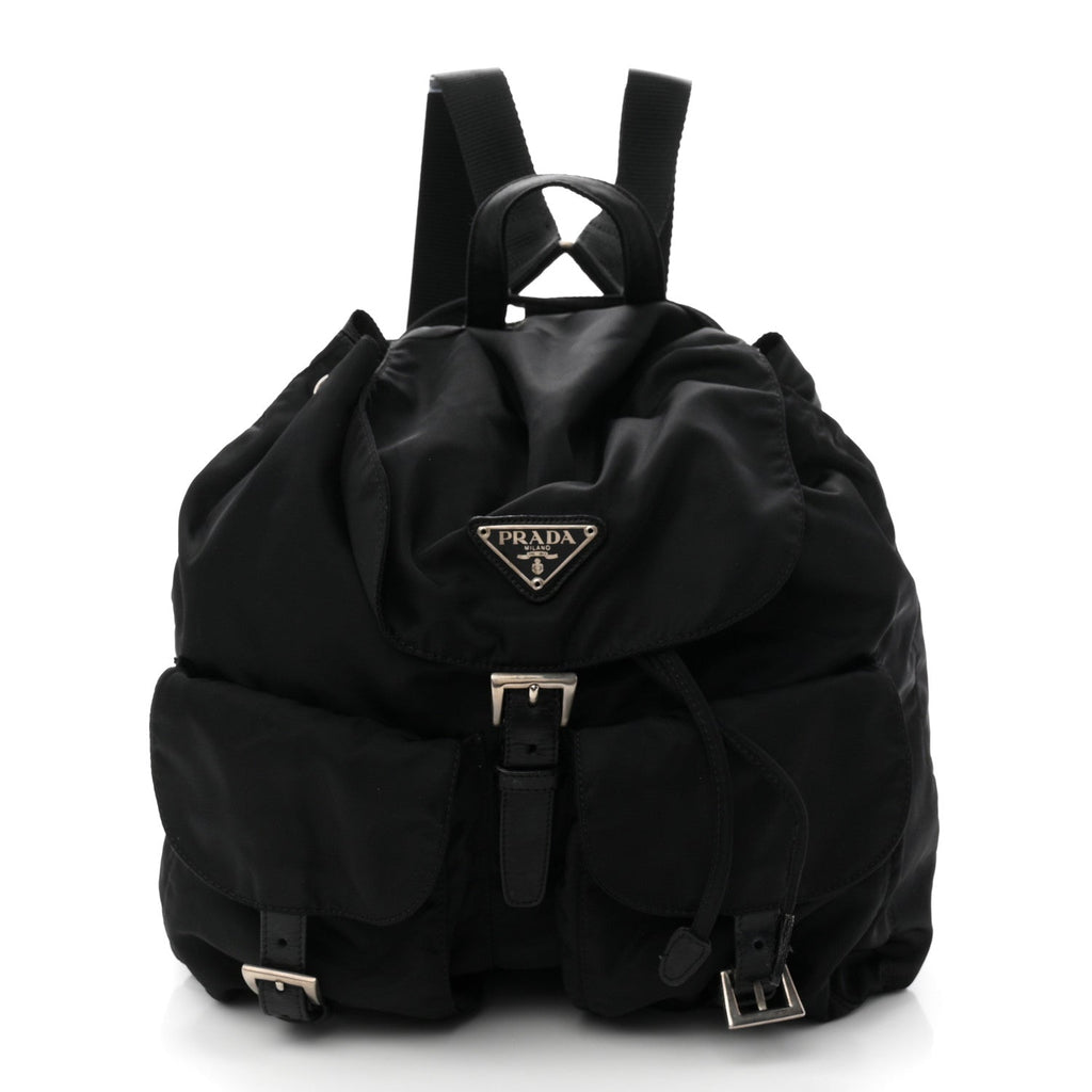 Prada Tessuto Nylon Vela Medium Backpack Black