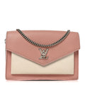 Louis Vuitton Calfskin My Lockme Chain Pochette Rose Ballet White
