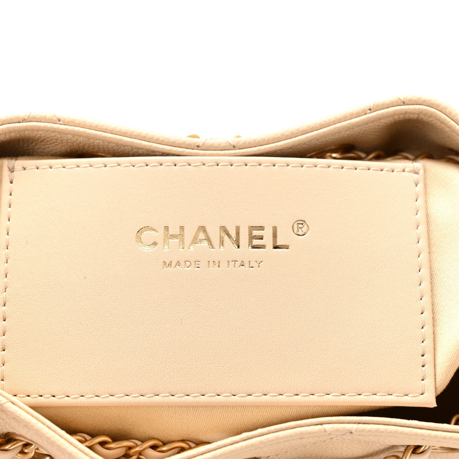Chanel Caviar Quilted Mini Chanel 25 Handbag Beige