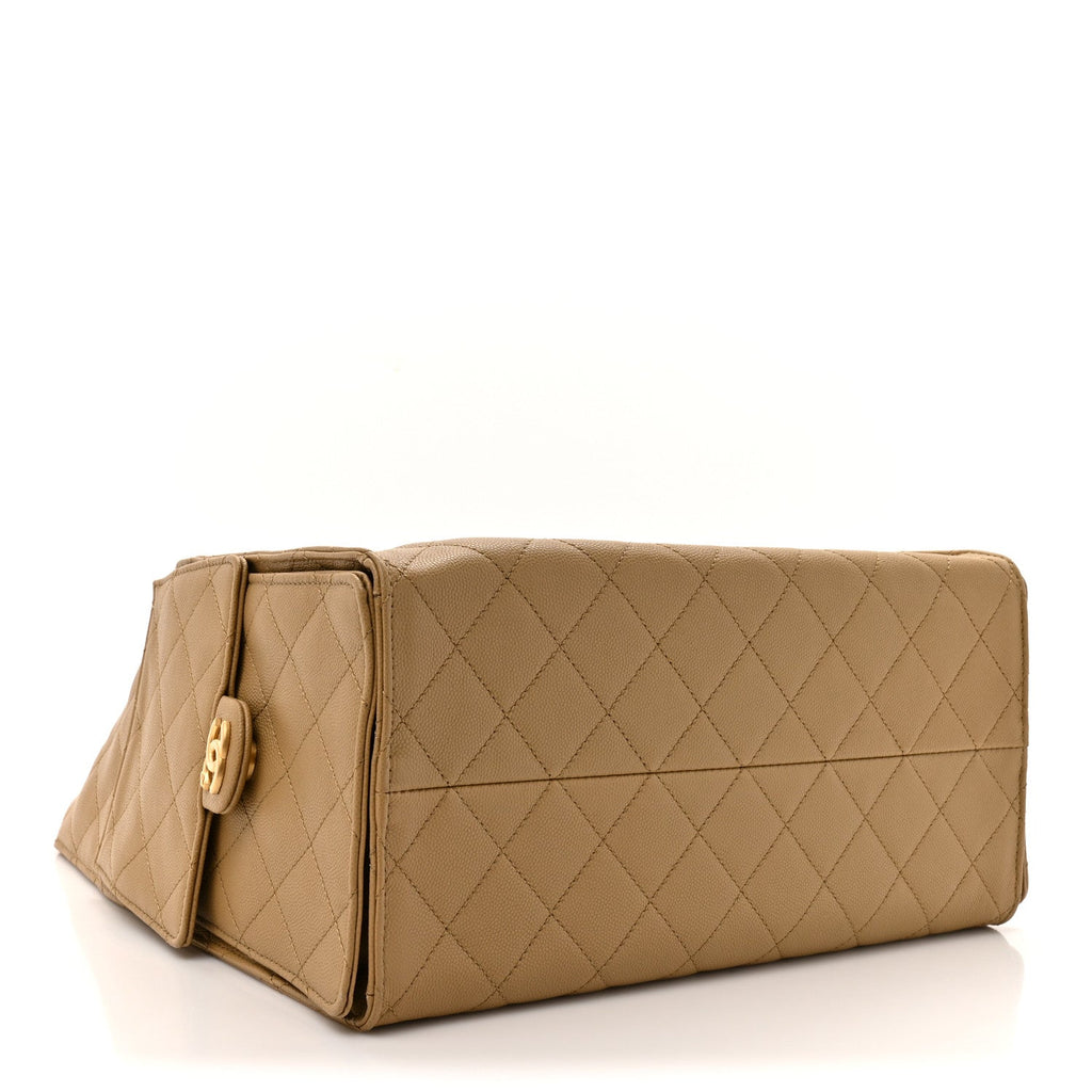 Chanel Caviar Quilted Medium Chanel 25 Handbag Dark Beige