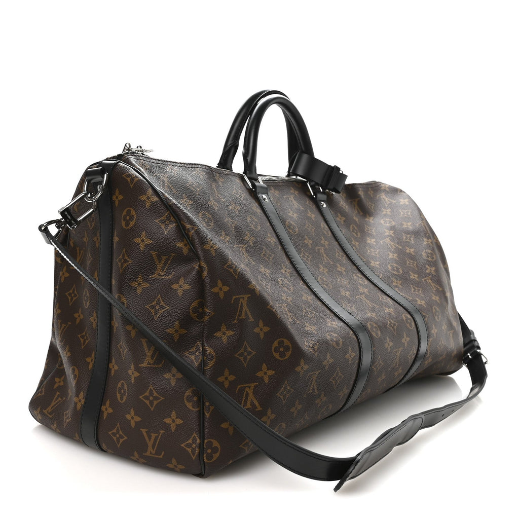 Louis Vuitton Monogram Macassar Keepall Bandouliere 55