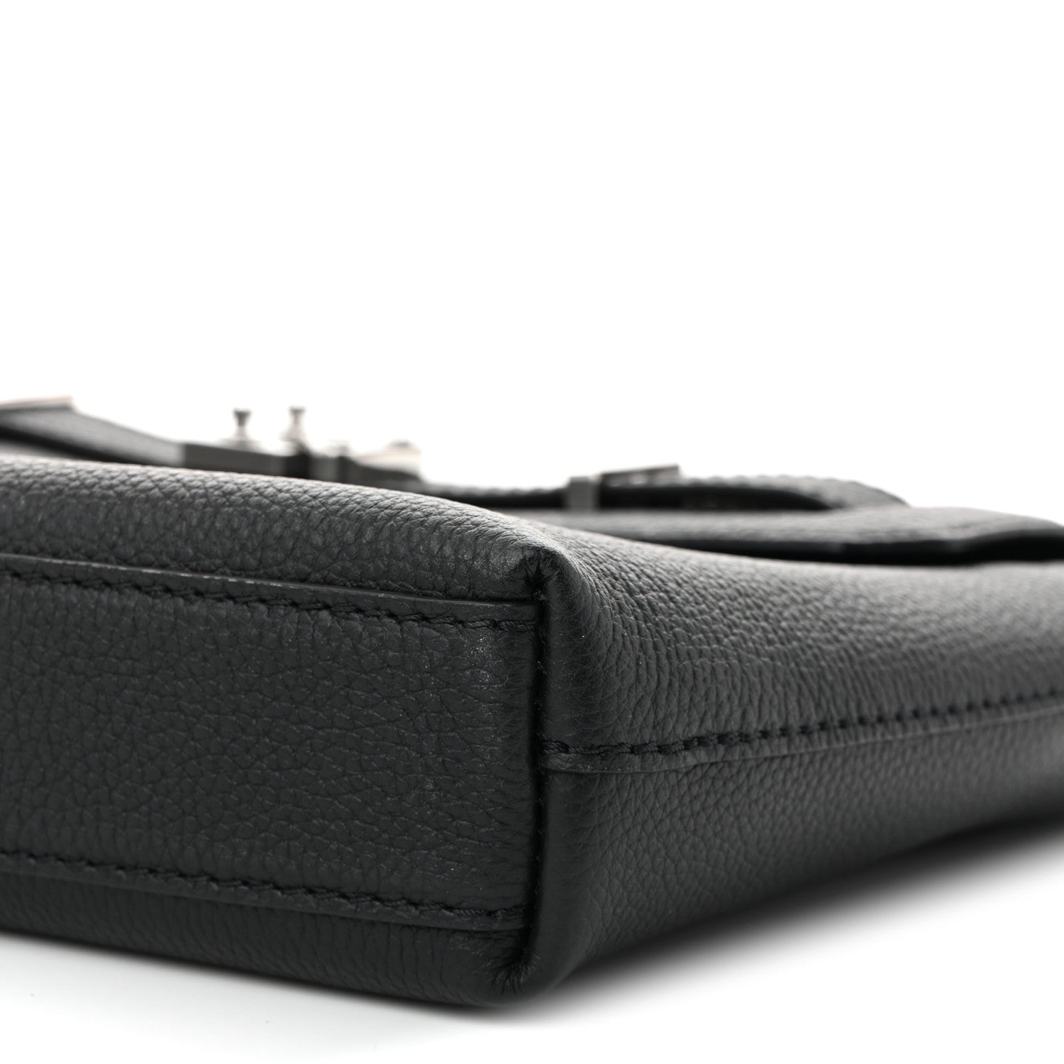 Louis Vuitton Cuir Millesime Georges Pouch Black
